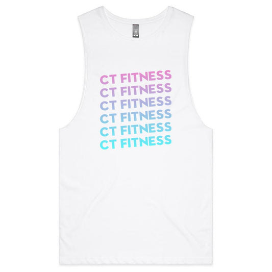 CT Fitness White Front Ombre Tank